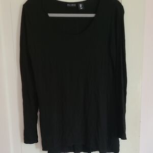 Willi Smith Black Long Sleeve Top, M